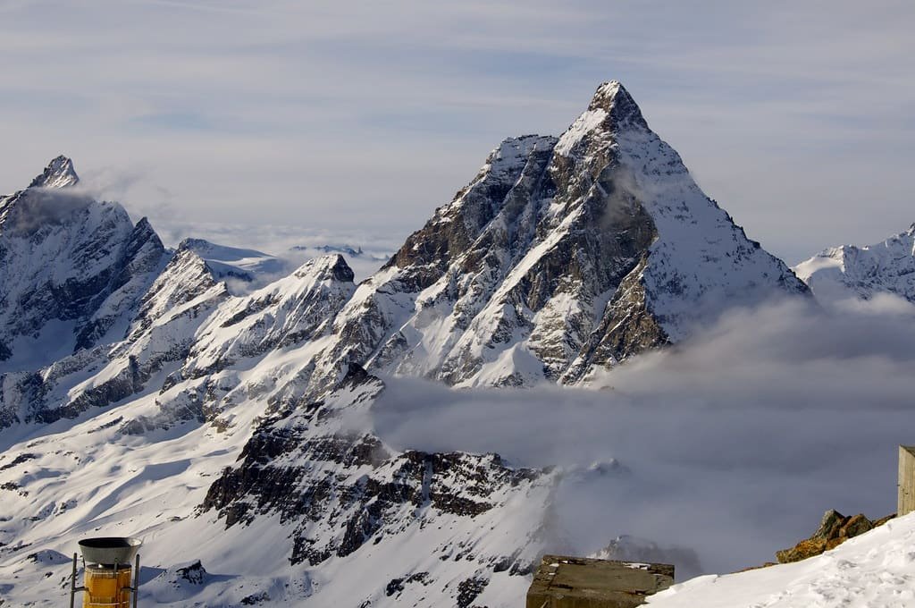 The Matterhorn rising above a sea of cloud