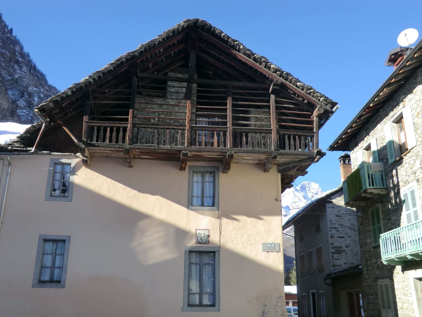 A traditional timber granary raised on stone staddles